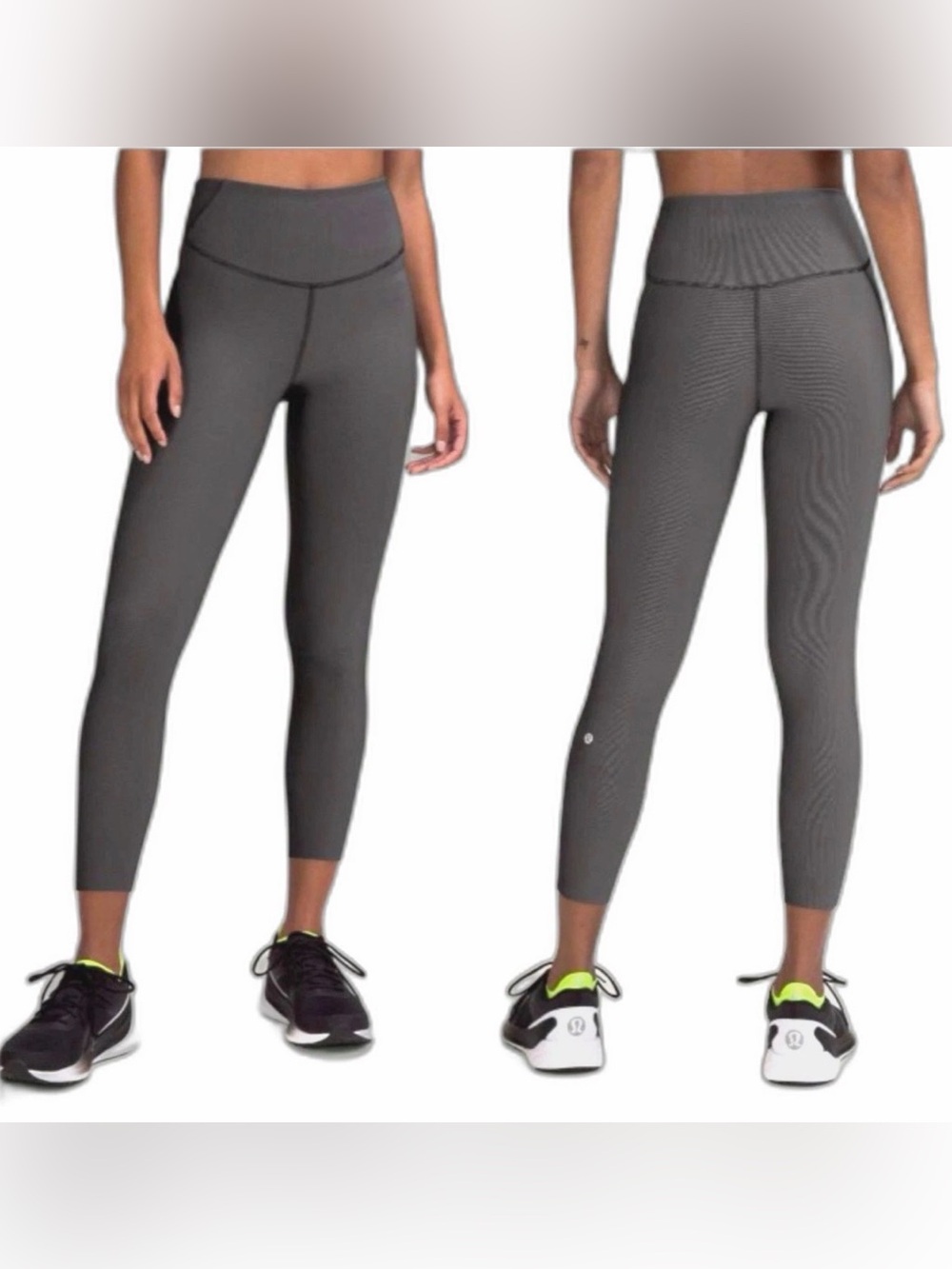 Lululemon Leggings Pants Base Pace High-Rise Tight 25" Two-Tone Ribbed - Size 4